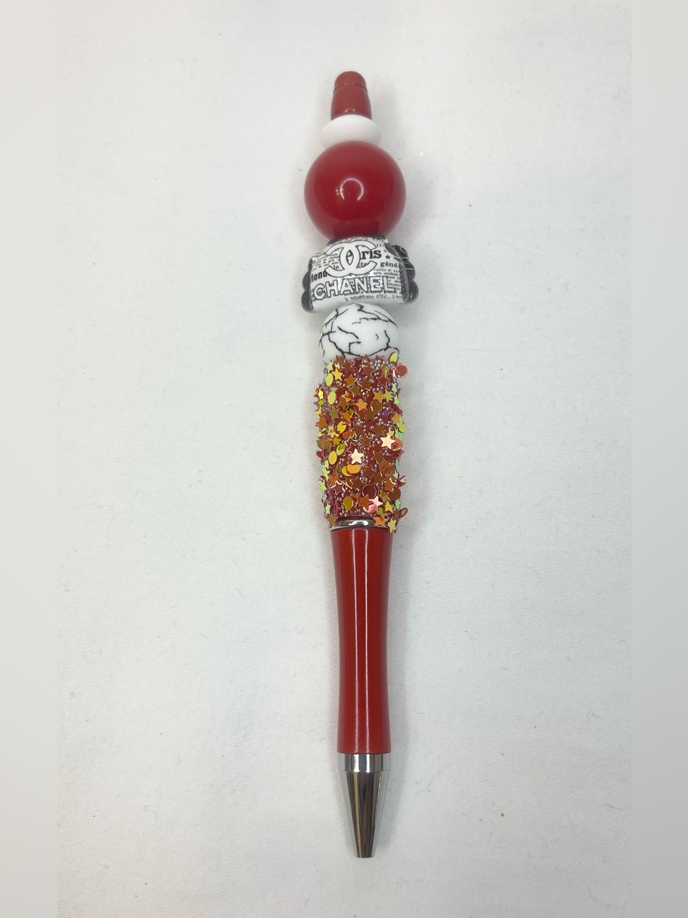 Fashion Chanel Red Decorative Ballpoint Pen